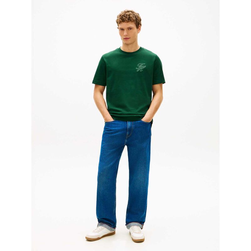 Tommy Hilfiger Tonal Logo Embroidery Crew Neck T-Shirt image number 3